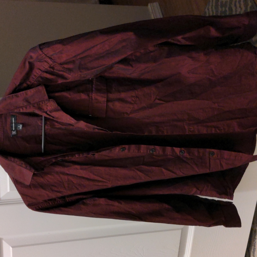 INC Red button down shirt